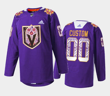 Custom Vegas Golden Knights purple Heritage jersey