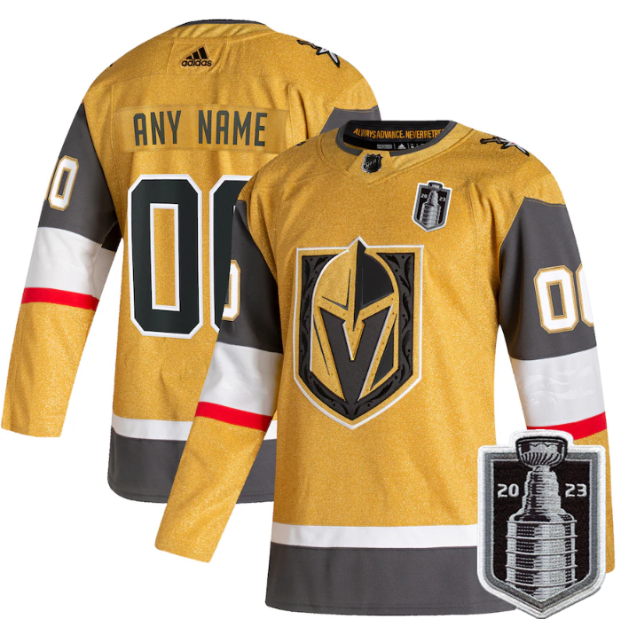 Custom Vegas Golden Knights gold jersey