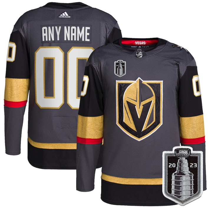 Custom Vegas Golden Knights gray jersey