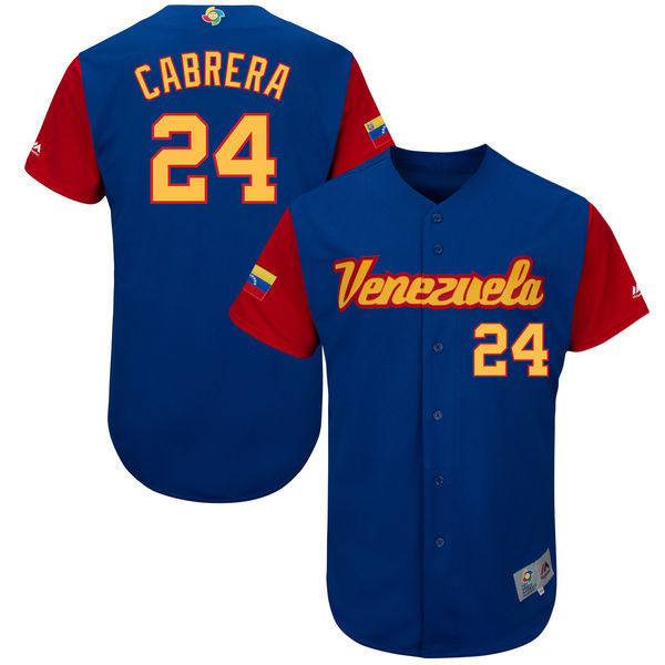Miguel Cabrera Venezuela Baseball blue Classic jersey