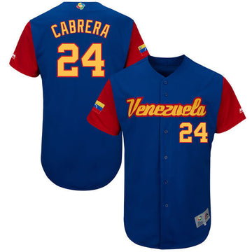 Miguel Cabrera Venezuela Baseball blue Classic jersey