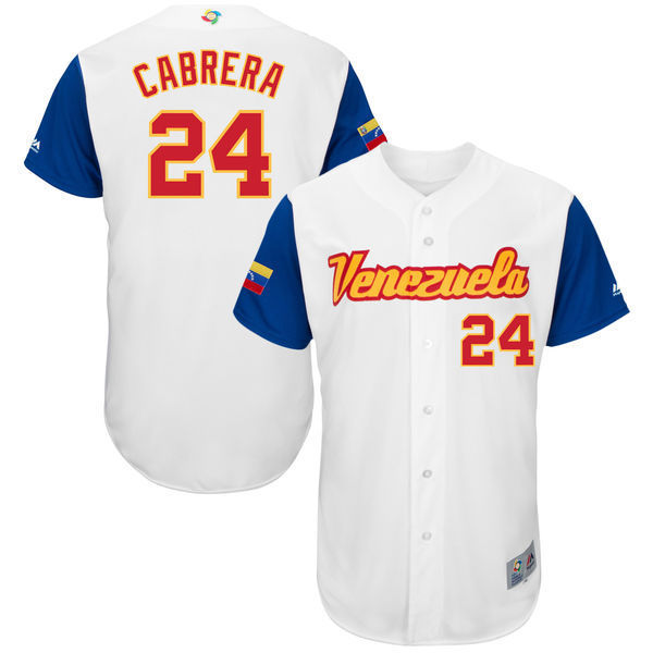 Miguel Cabrera Venezuela Baseball white Classic jersey