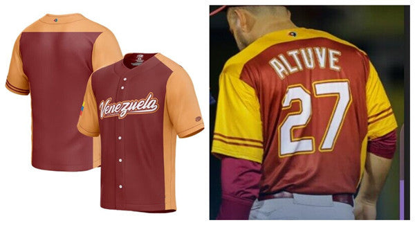 Jose Altuve Venezuela Baseball burgundy Classic jersey