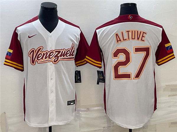 Jose Altuve Venezuela Baseball white Classic jersey