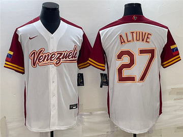 Jose Altuve Venezuela Baseball white Classic jersey
