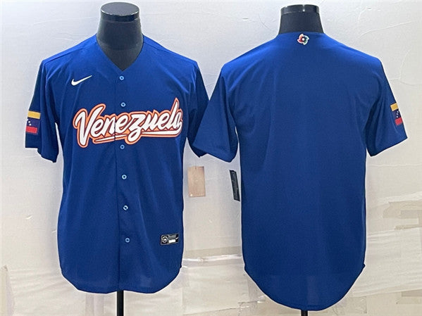 Custom Venezuela Baseball royal Classic jersey