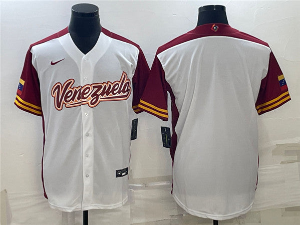 Custom Venezuela Baseball white Classic jersey