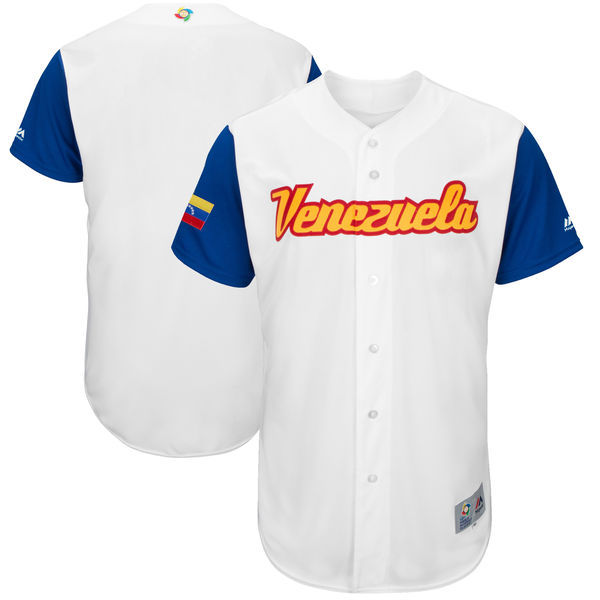 Majestic Venezuela Baseball white Classic jersey