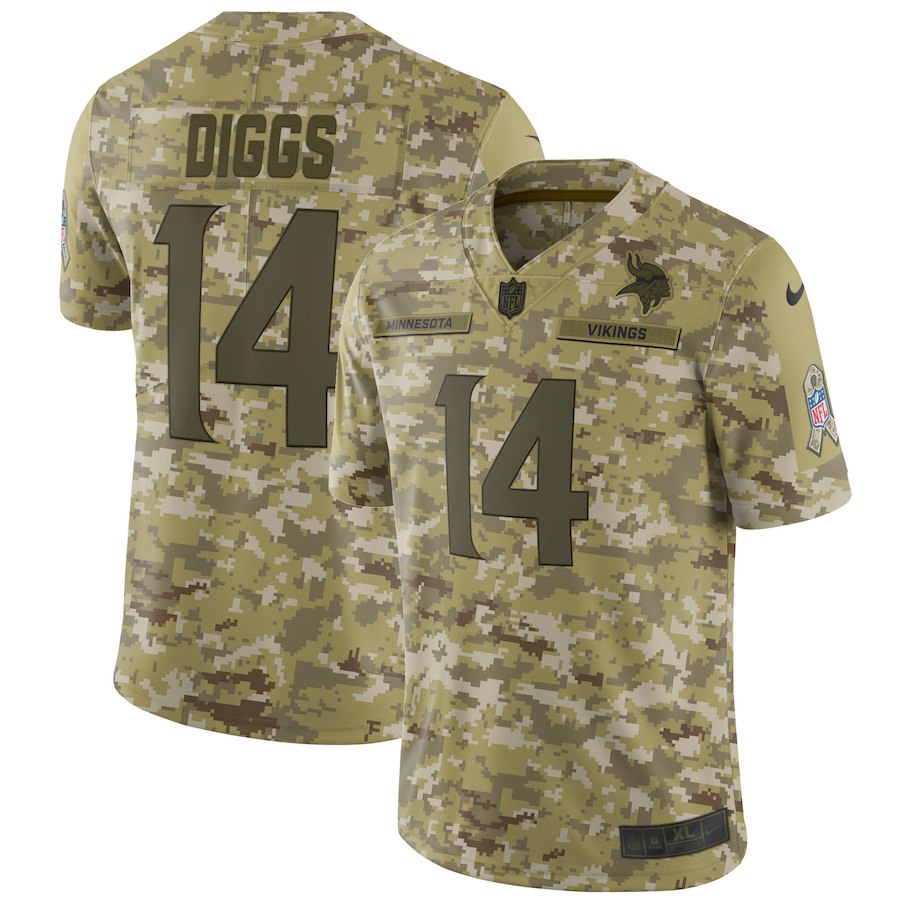 Stefon Diggs Minnesota Vikings camo Salute To Service jersey