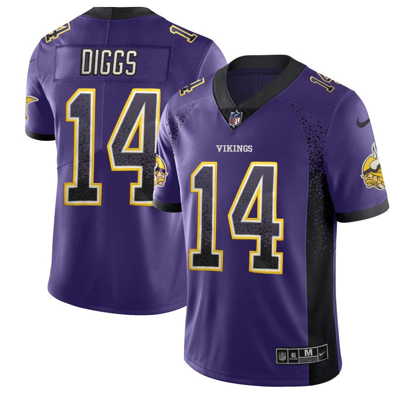 Vikings #14 Stefon Diggs Purple 2018 Drift Fashion Color Rush Jersey