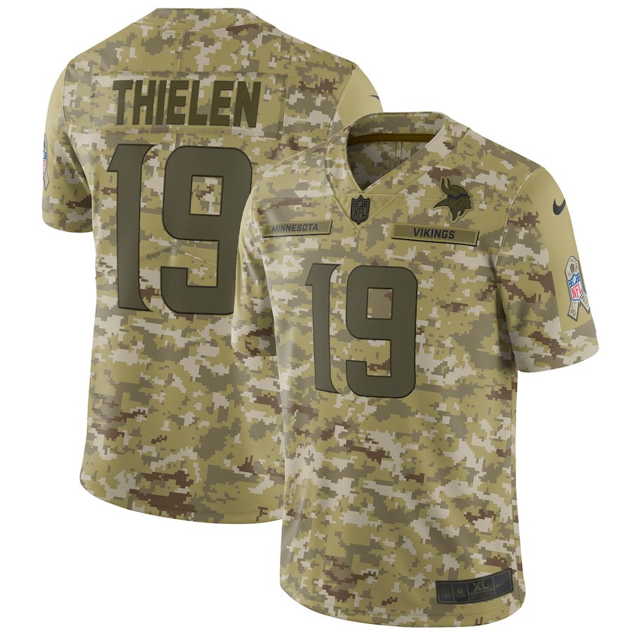 Adam Thielen Minnesota Vikings camo Salute To Service jersey