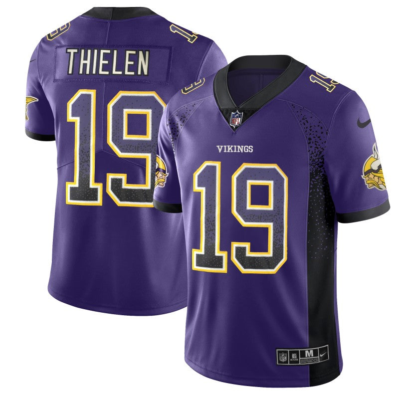 Vikings #19 Adam Thielen Purple 2018 Drift Fashion Color Rush Jersey