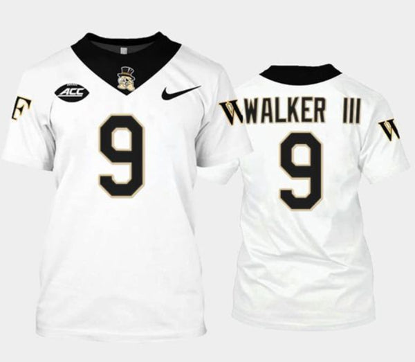 Custom Wake Forest Demon Deacons white jersey