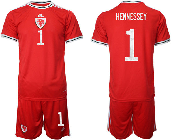 Hennessey Wales National Team red Home jersey