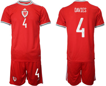 Davies Wales National Team red Home jersey