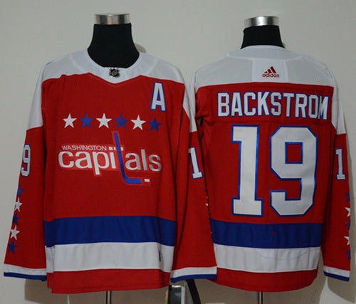 Nicklas Backstrom Washington Capitals red jersey