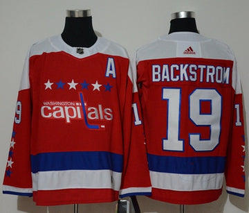 Nicklas Backstrom Washington Capitals red jersey