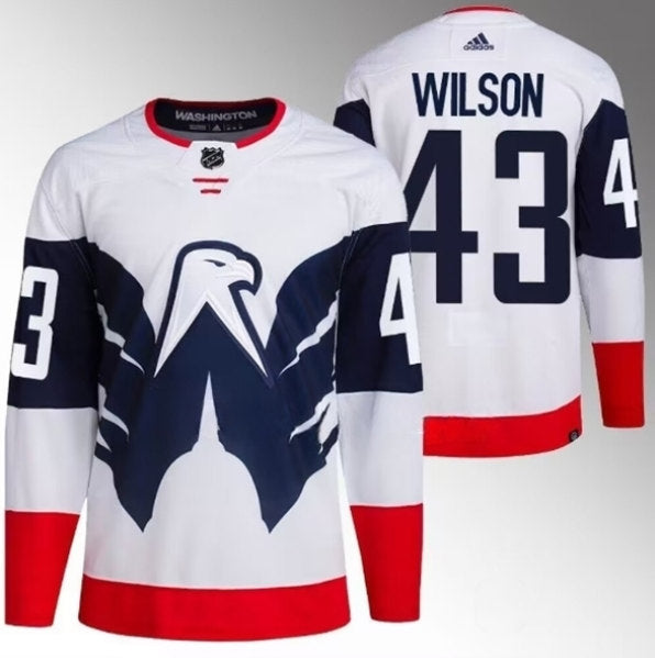 Tom Wilson Washington Capitals white-navy Stadium Series jersey