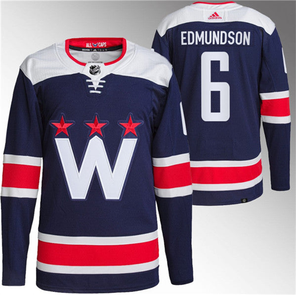 Joel Edmundson Washington Capitals navy jersey