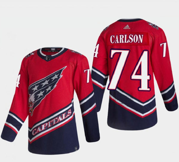 John Carlson Washington Capitals red Reverse Retro jersey