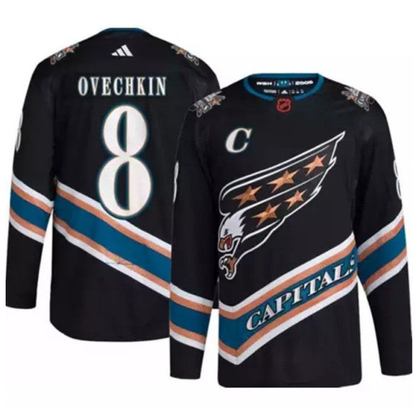 Alex Ovechkin Washington Capitals black Reverse Retro jersey
