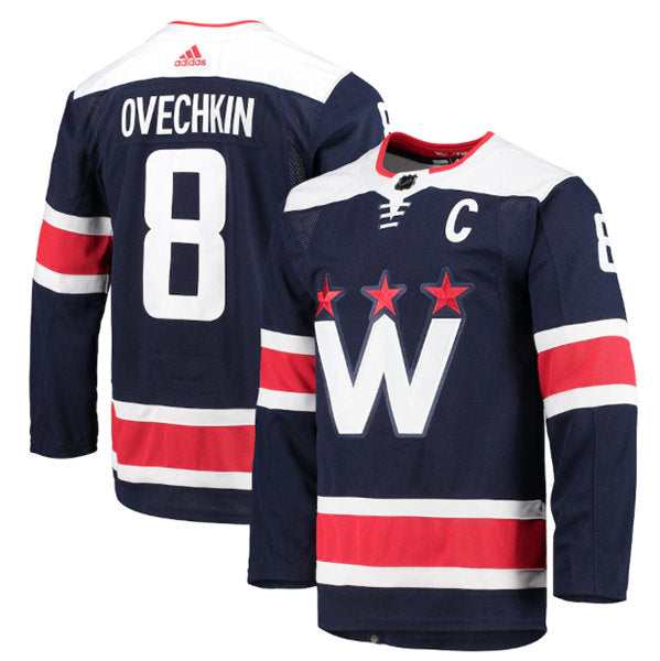 Alex Ovechkin Washington Capitals navy jersey
