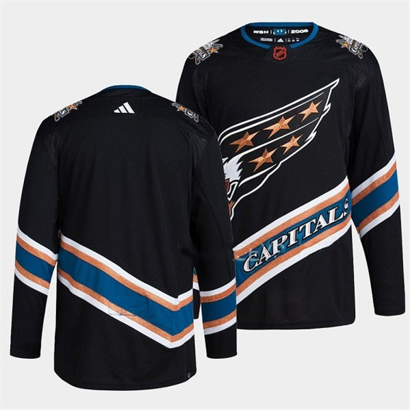 Custom Washington Capitals black Reverse Retro jersey