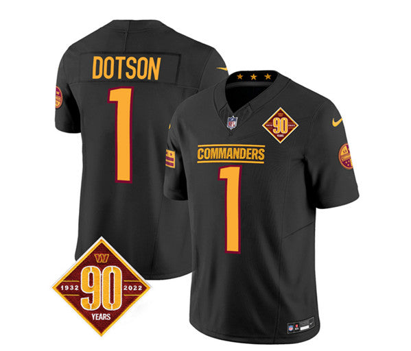Jahan Dotson Washington Commanders black FUSE jersey