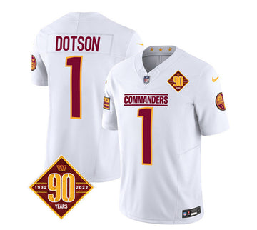 Jahan Dotson Washington Commanders white FUSE jersey