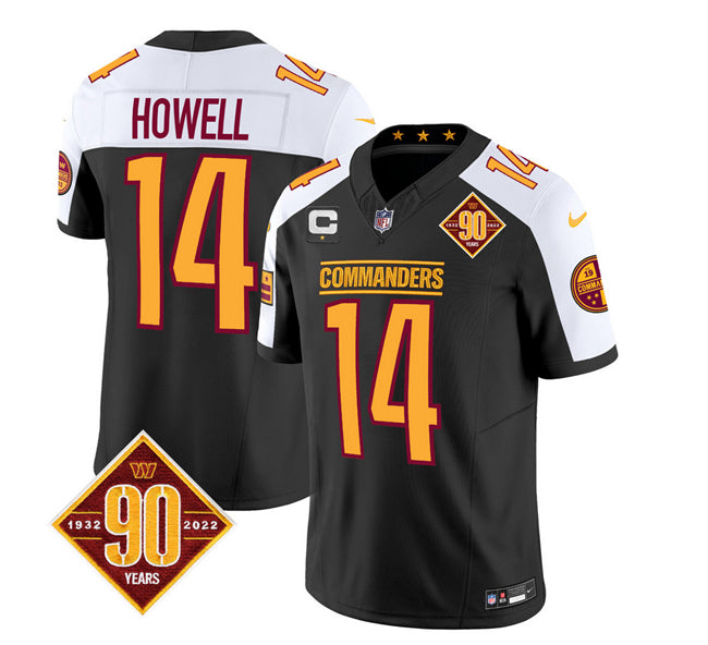 Sam Howell Washington Commanders black-white FUSE jersey
