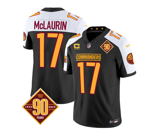 Terry McLaurin Washington Commanders black-white FUSE jersey