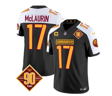 Terry McLaurin Washington Commanders black-white FUSE jersey