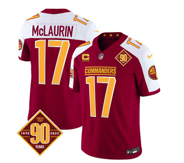 Terry McLaurin Washington Commanders burgundy-white FUSE jersey