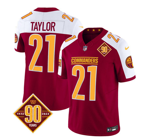 Sean Taylor Washington Commanders burgundy-white FUSE jersey