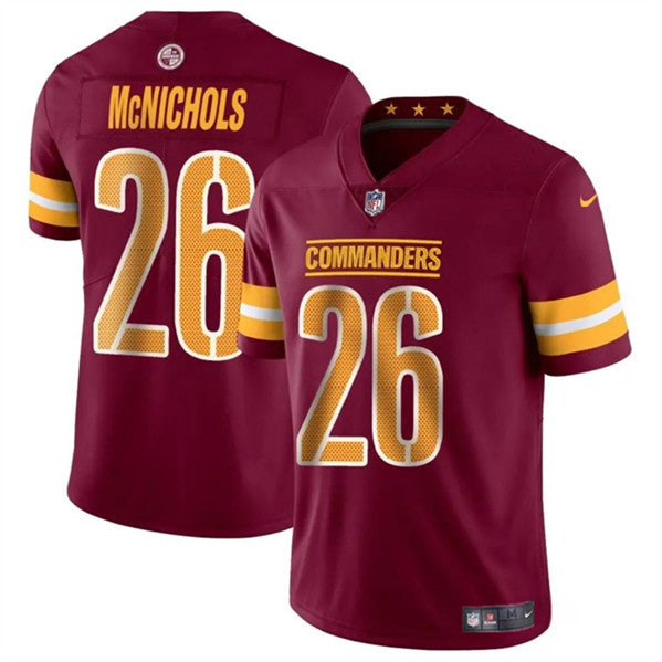 Jeremy McNichols Washington Commanders burgundy jersey