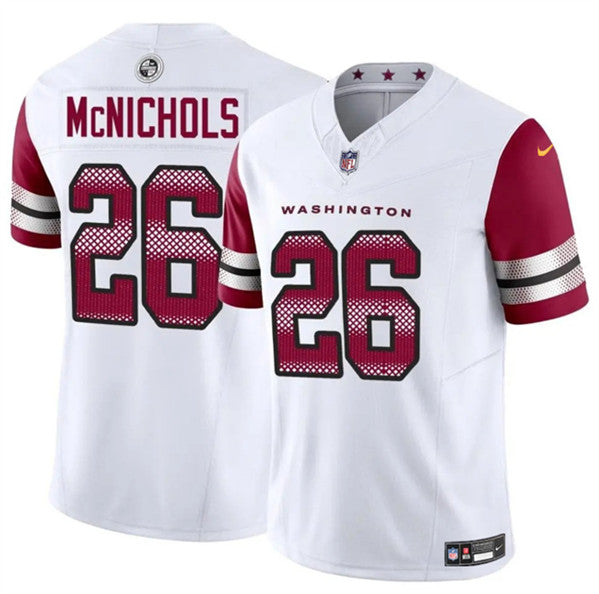 Jeremy McNichols Washington Commanders white FUSE jersey