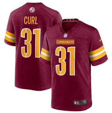 Kamren Curl Washington Commanders burgundy Game jersey