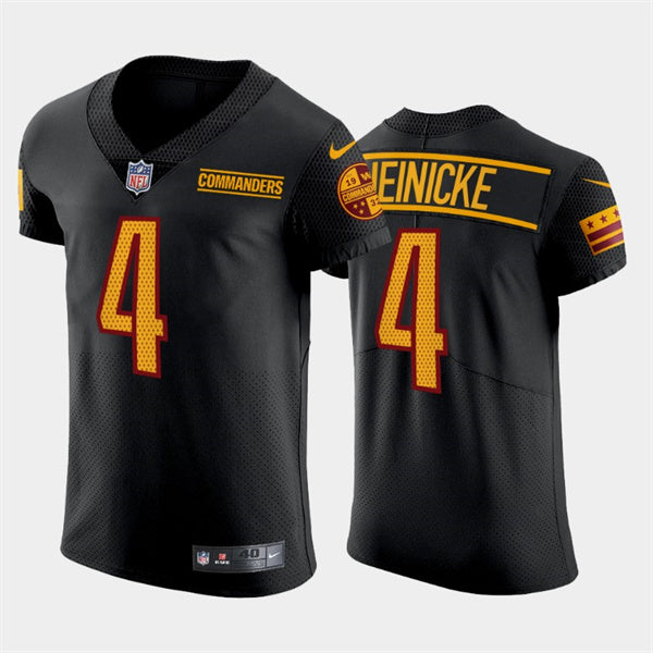 Taylor Heinicke Washington Commanders black Elite jersey