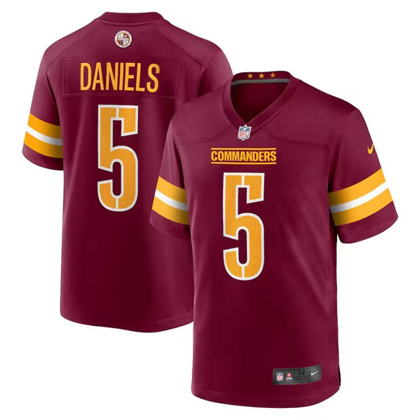 Jayden Daniels Washington Commanders burgundy Game jersey