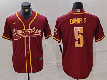 Jayden Daniels Washington Commanders burgundy jersey
