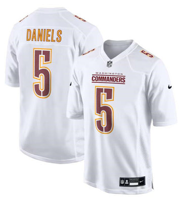 Jayden Daniels Washington Commanders white Game jersey
