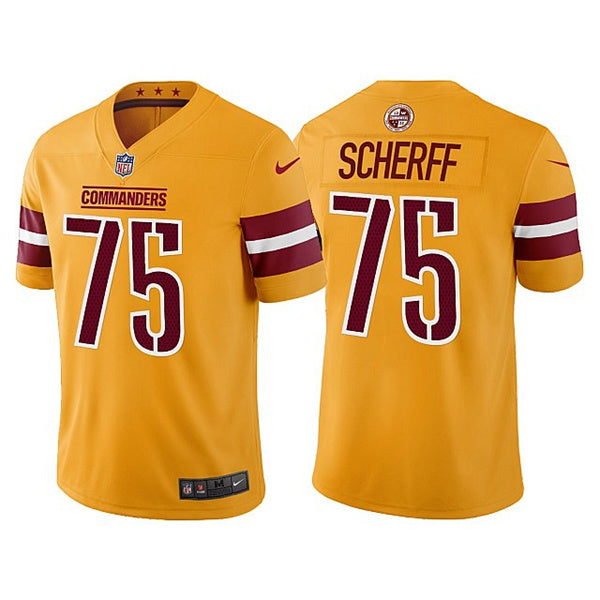 Brandon Scherff Washington Commanders gold jersey