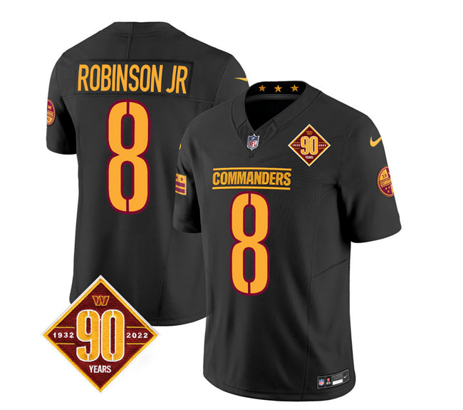 Brian Robinson Washington Commanders black FUSE jersey