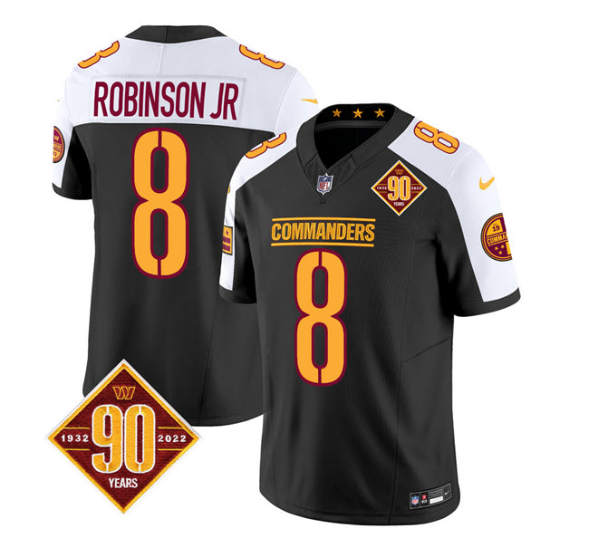Brian Robinson Washington Commanders black-white FUSE jersey