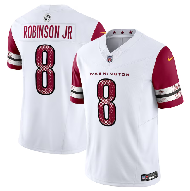 Brian Robinson Jr Washington Commanders white FUSE jersey