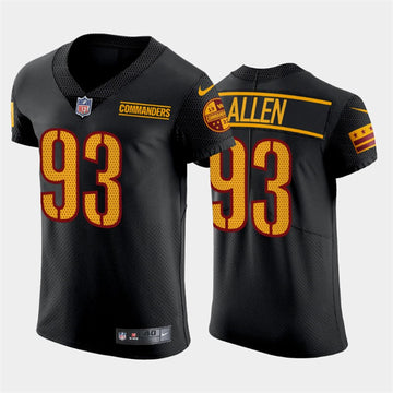 Jonathan Allen Washington Commanders black Elite jersey