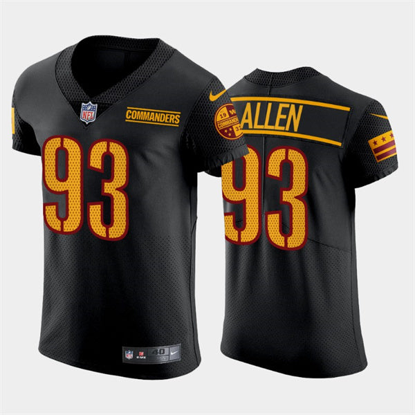 Jonathan Allen Washington Commanders black Elite jersey