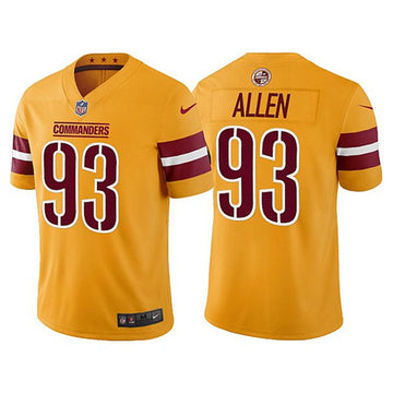 Jonathan Allen Washington Commanders gold jersey
