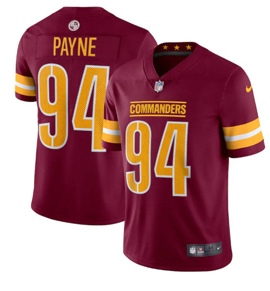 Da'Ron Payne Washington Commanders burgundy jersey