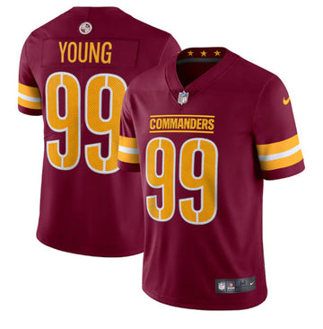 Chase Young Washington Commanders burgundy jersey